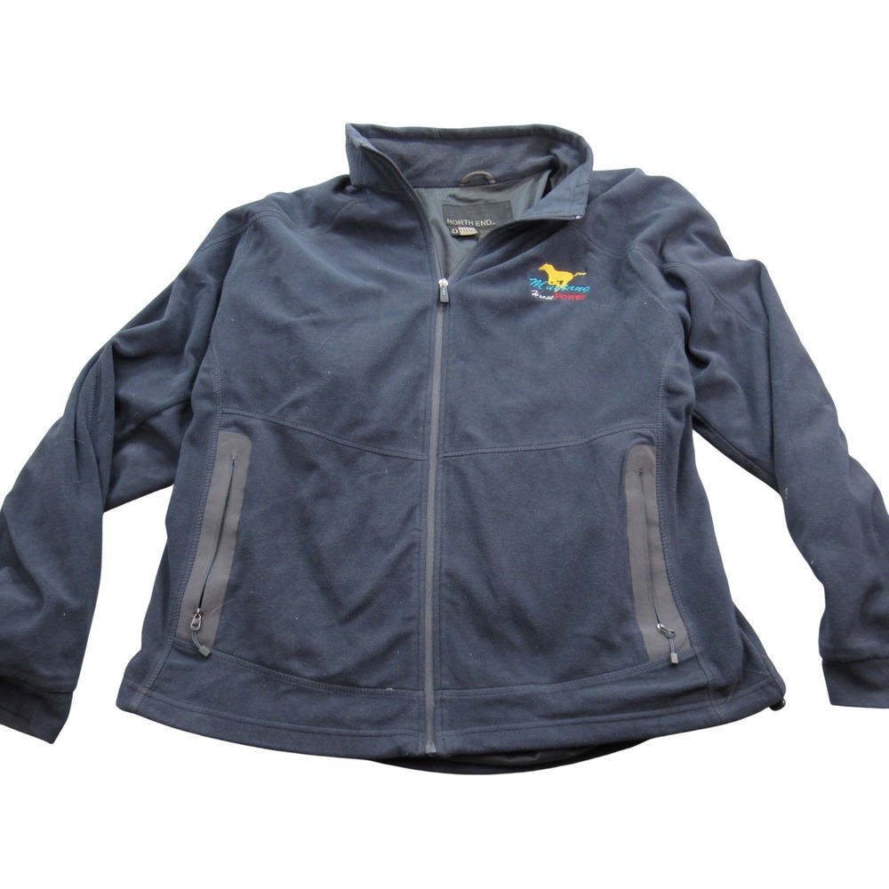North End ezem system Mens Mustang Horse‎ Power Jacket XL Full Zip Pockets Grey